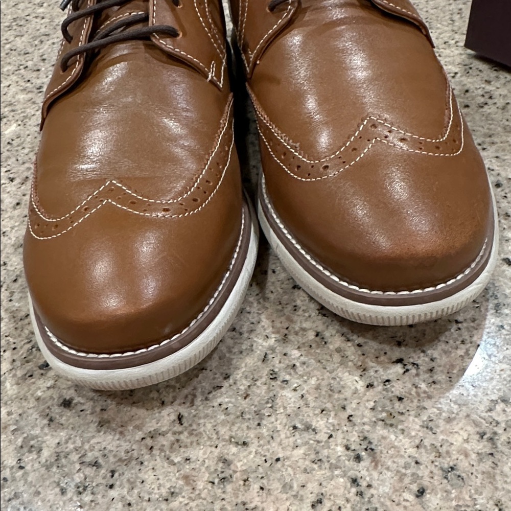 Johnston & Murphy Tan Leather Wingtip Derby Sneakers - Picture 5 of 11